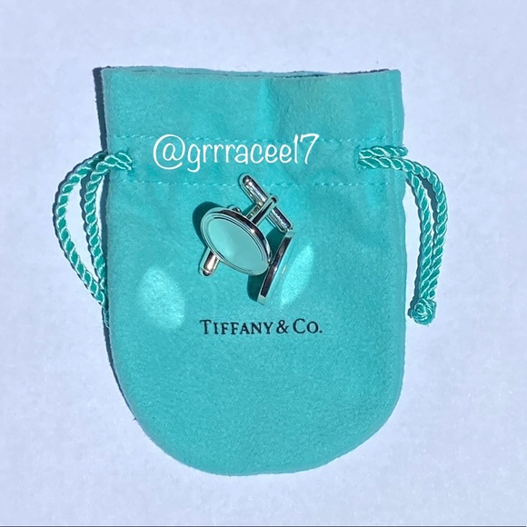 AUTH Tiffany & Co Engine-turned Oval cuff links - Picture 3 of 15